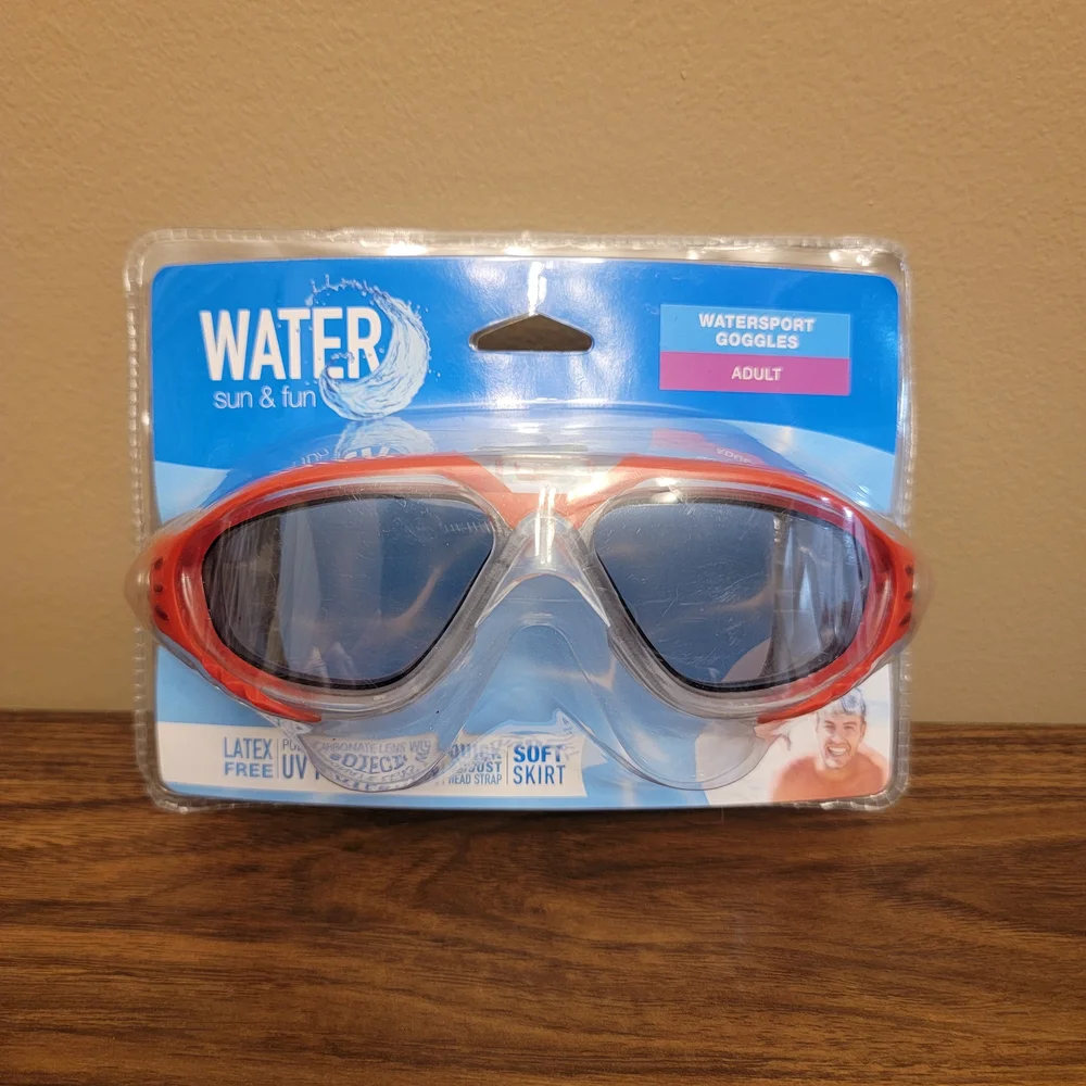 Watersport Swim Goggles Vibrant‎ Red New Adult Sun & Fun